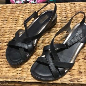 Ecco black strappy sandals size 7.5 / 8 (38)